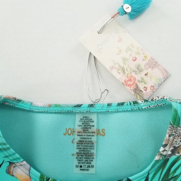 Johnny Was Taina Neoprene one Piece Swimsuit - Picture 9 of 14